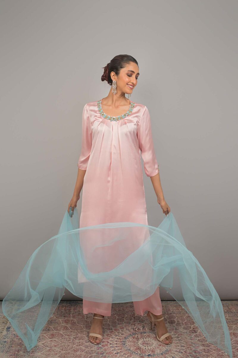 Peach kurta set